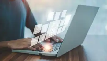 Document Management Concept, Online Documentation Database Technology, Document Management Design For Business Technology Background