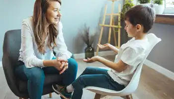 Young Boy Having Therapy With A Child Psychologist