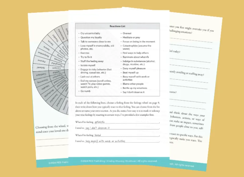 Help your clients further their healing journey with these printable worksheets straight from David Kessler's new workbook Finding Meaning Workbook