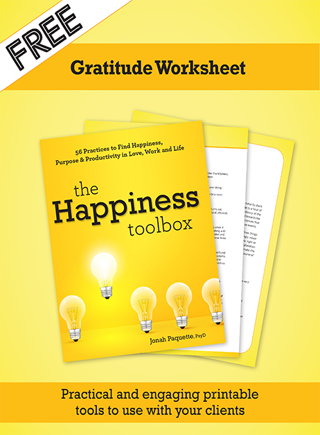 Gratitude Worksheet from Happiness Toolbox