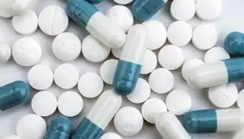 Blue And White Pills And White Tablets